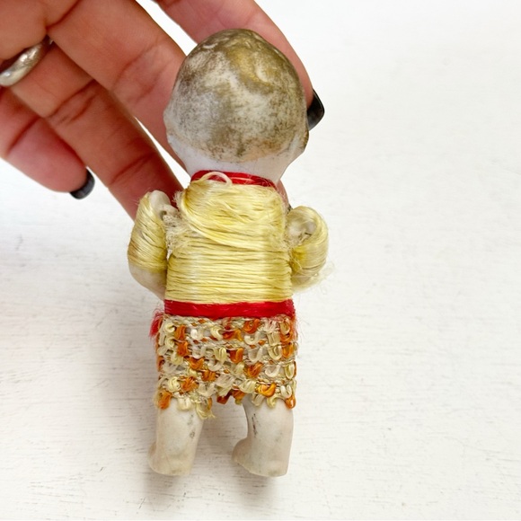 Rare Striking Antique Porcelain Boy Jointed Bisque Doll Made in Japan - Picture 6 of 13